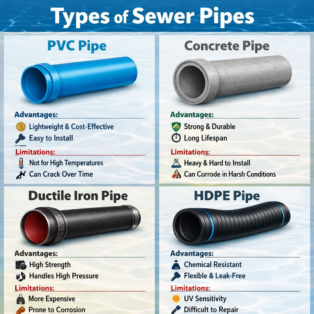 Types of Sewer Pipe: A Comprehensive Guide to Materials, Applications ...