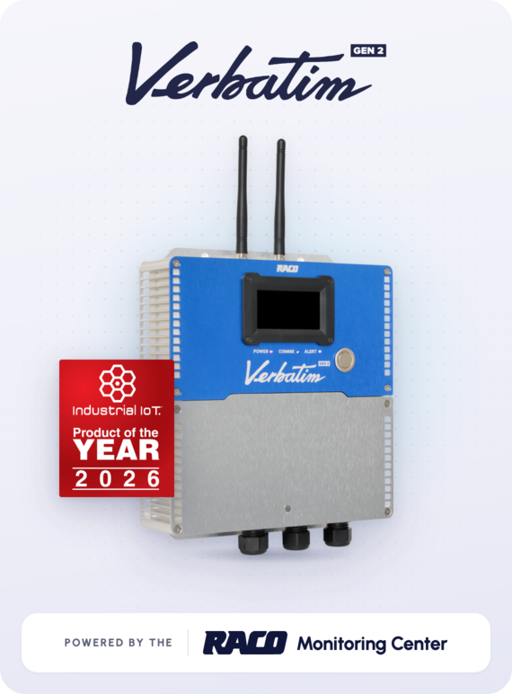 Verbatim Gen2 RTU, Industrial IoT Product of the Year 2026, powered by the RACO Monitoring Center