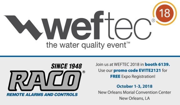RACO Manufacturing & Engineering - WEFTEC 2018 Logo