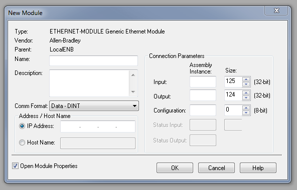 RSLogix 5000 Configuration for both the Verbatim Gateway and Catalyst ...